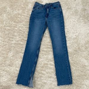 Zara Slim Flared Slitted High Rise Jeans size 28/6